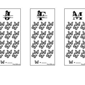 Butterfly Monthly Theme | Low Income Challenge | Printable, 2.5" X 5.7" | Savings Challenge Set | NOT Laminated