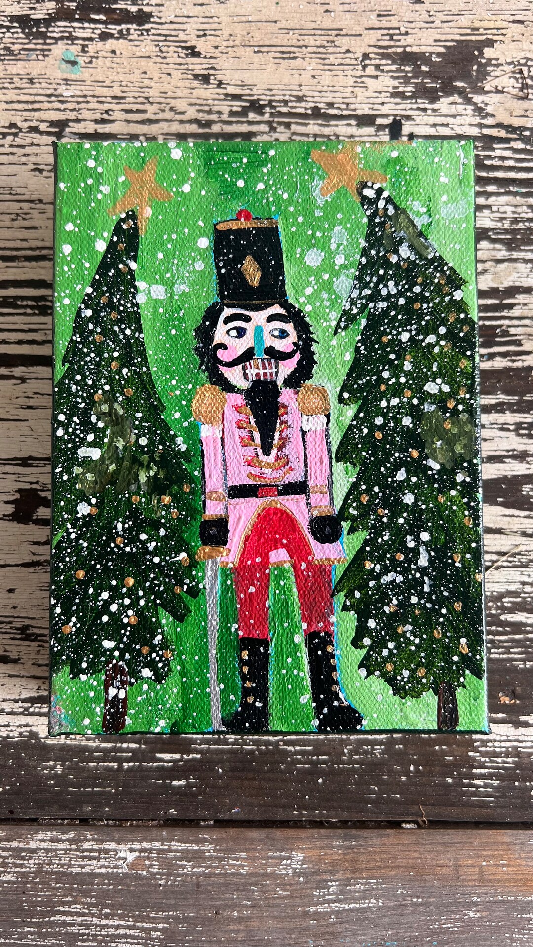 Nutcracker Painting Nutcracker Art Christmas Painting Etsy