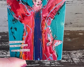Angel Art Magnet: Whimsical Inspirational Gift