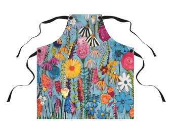 Apron (AOP), wildflower apron, housewarming gift