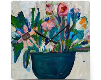 Acrylic wall, clock, flower clock, kitchen clock