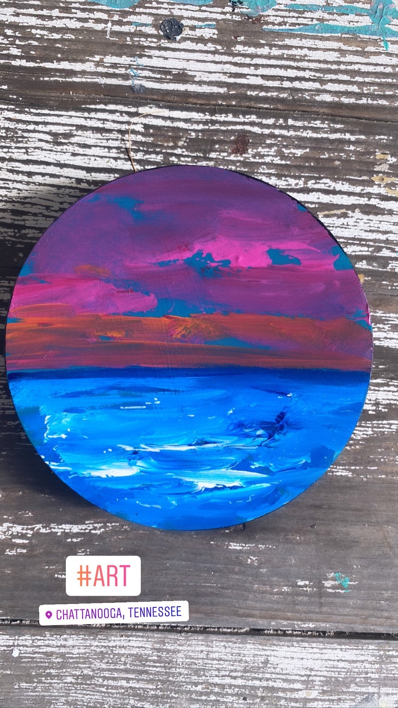 beach house decor laguna beach painting abstract ocean art sunset painting beach lovers gift