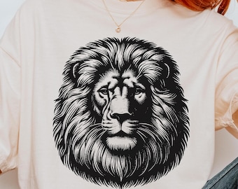 Comfort Colors® Lion face shirt,majestic Lion Shirt,wild Lion shirt,animal lover shirt,animal shirt,animal face shirt,African Tribal shirt