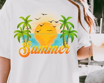Comfort Colors® Summer Tshirt, Trendy Beachy Shirts, Coconut Girl Clothes Cute Summer Tees, Trendy TS Graphics Tee, Aesthetic tee