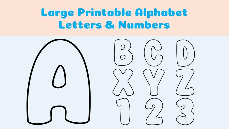 Large Printable Alphabet Letters | ABC PDF for Kids | Preschool