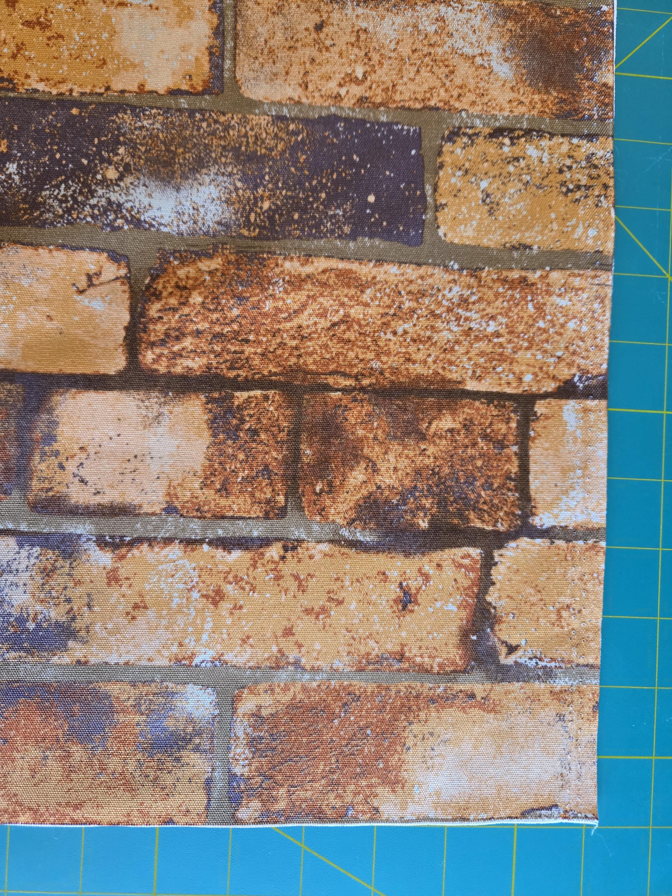RUSTIC BRICK Wall Cotton Fabric, EE Schenck, 100% Cotton Fabric, Rock ...