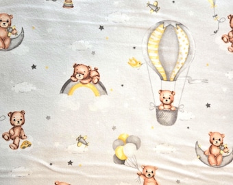 Teddy Bear Flannel Fabric: Windham Baby Quilting Fabric