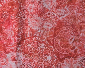 Pink Rose Cotton Fabric: QT Fabrics Mystique Soft Texture Blender Background Quilting Material!