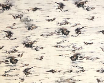 Tree Bark Cotton Fabric: Timeless Treasures Quilting Material Aspen, Birch Texture Wood