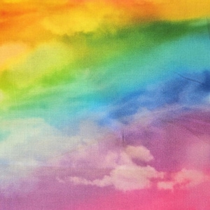 GRADIENT RAINBOW CLOUDS fabric by Michael Miller, 100% cotton quilting material!