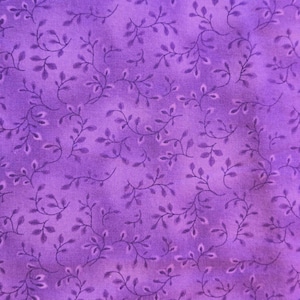 Light Violet Vines Fabric - Henry Glass Folio Cotton Quilting Blender Material
