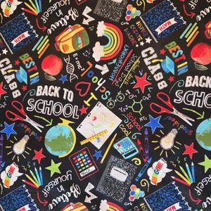 Back to School Fabric: Timeless Treasures Cotton Craft Material image 1