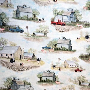 FARM VIEW fabric, P&B Textiles, 100% cotton fabric, farm fabric, barn fabric, quilting fabric, barn fabric! Fast Free shipping 35 dollars +!