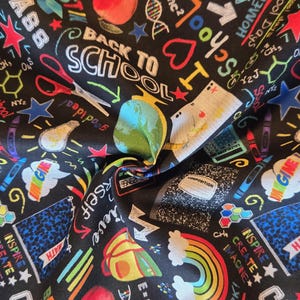 Back to School Fabric: Timeless Treasures Cotton Craft Material image 6