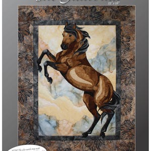 HORSE Quilt Pattern, The Guardian by Toni Whitney, DIY Mini Wall Hanging, 22&quot; X 28&quot;,  Includes Piecing Guide & Instruction, Free Shipping!