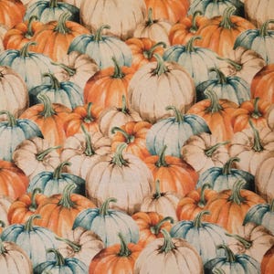 Pumpkins Fabric: 3 Wishes Fall Autumn Harvest Quilting Cotton Material