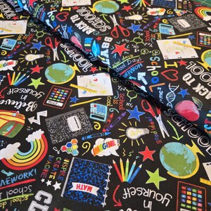 Back to School Fabric: Timeless Treasures Cotton Craft Material image 5