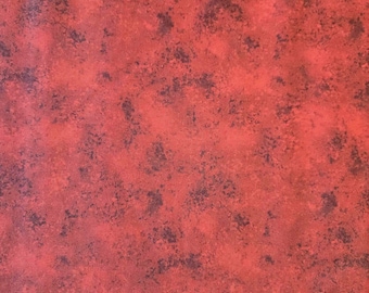 Brick Red Cotton Fabric: Tonal Texture Quilting Fabric