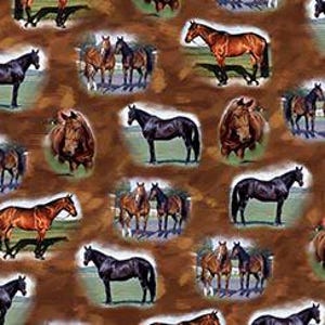 HORSE COUNTRY fabric by QT Fabric, 100% cotton fabric, quilting fabric, horse fabric, country fabric! Fast & Free shipping 35 dollars+!