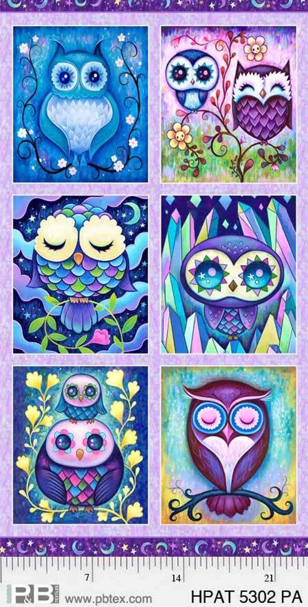 HOOTIE PATOOTIE Owls Fabric Panel 24