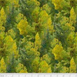 Forrest Woods Retreat Fabric: P&B Textiles 100% Cotton, Tree Print