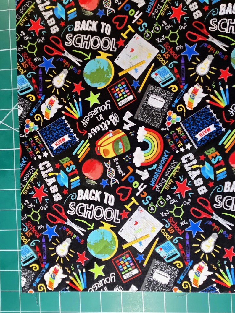 Back to School Fabric: Timeless Treasures Cotton Craft Material image 3