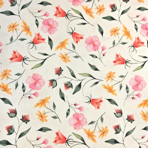 Blooming Floral Cotton Fabric by Windham Fabrics – Fairy Flowers Blossoms 100% Quilting & Craft Cotton Fabric, By the Yard!