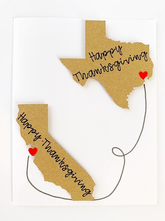 Long Distance Happy Thanksgiving Card. Thanksgiving Family - Etsy