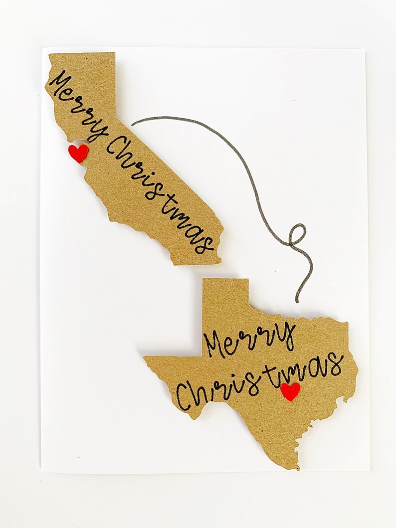Long Distance Merry Christmas Card. Merry Christmas Family Etsy