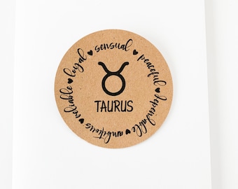 Taurus Card. Zodiac Custom Note. Astrology Gift. Aries Birthday Gift. Zodiac Gift. Astrology Notecards. Horoscope Birthday Stationery