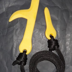 Practice Sword KusariGama Polypropylene Ninja Training Ronin Japanese Kyoketsu-Shoge Yellow Replica Manually Operated Sporting Goods