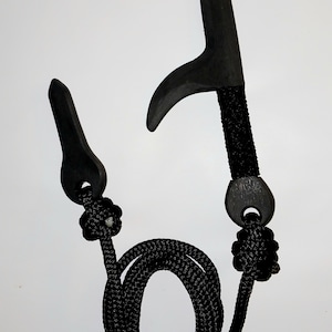 Practice Sword KusariGama Polypropylene Ninja Training Ronin Kusarigama Japanese Black Replica Blade Manually Operated Sporting Goods