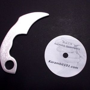 Aluminum Training Karambit Knife Extreme Sports Silat Kali Replica Instruction DVD Manually Operated Sporting Goods