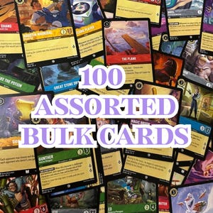 100 Assorted Lorcana Bulk Cards *NO DUPLICATES* - Etsy