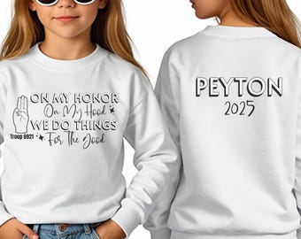 Personalized Girl Scout Crewneck Sweatshirt: Troop Gift