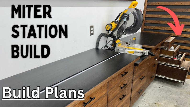 Miter Saw Station Build Plans | PDF Download - Etsy