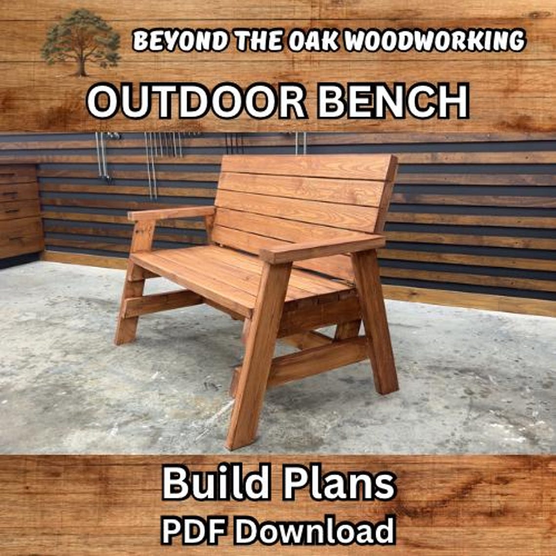 Outdoor Bench Build Plans | PDF Download - Etsy