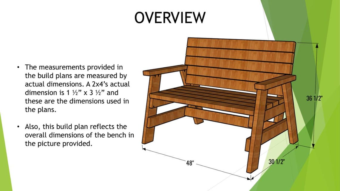 Outdoor Bench Build Plans | PDF Download - Etsy