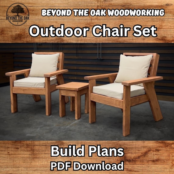 Patio Chair Set Build Plans || PDF Download