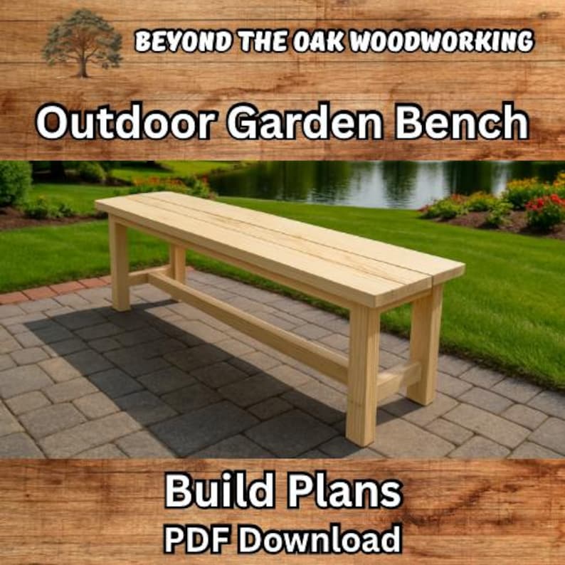Garden Bench Build Plans | PDF Download - Etsy