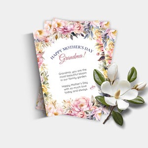 Tarjeta imprimible para el Día de la Madre, Feliz Día de la Madre, Tarjeta de felicitación con frase, Regalo para la abuela, Descarga digital