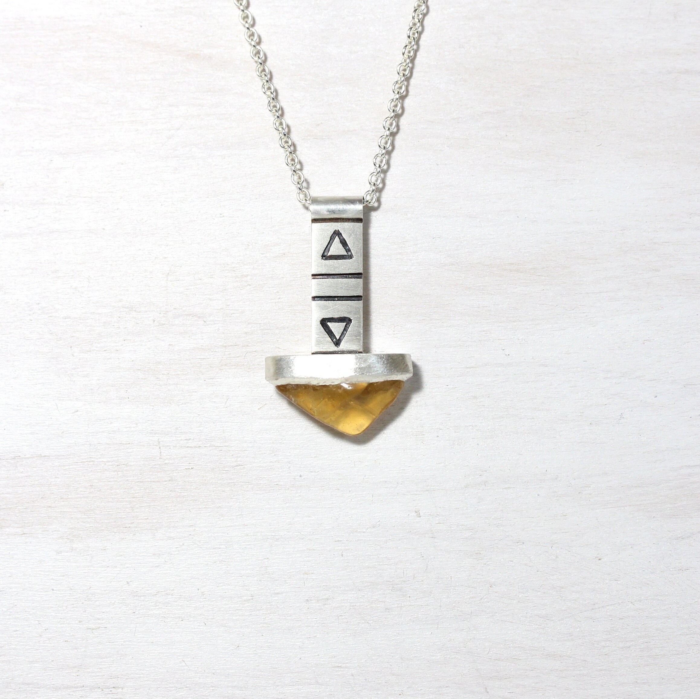 NOVICA Handmade Citrine Pendant Necklace - Sterling Silver, 2 Carat Citrine, Fair Trade From India