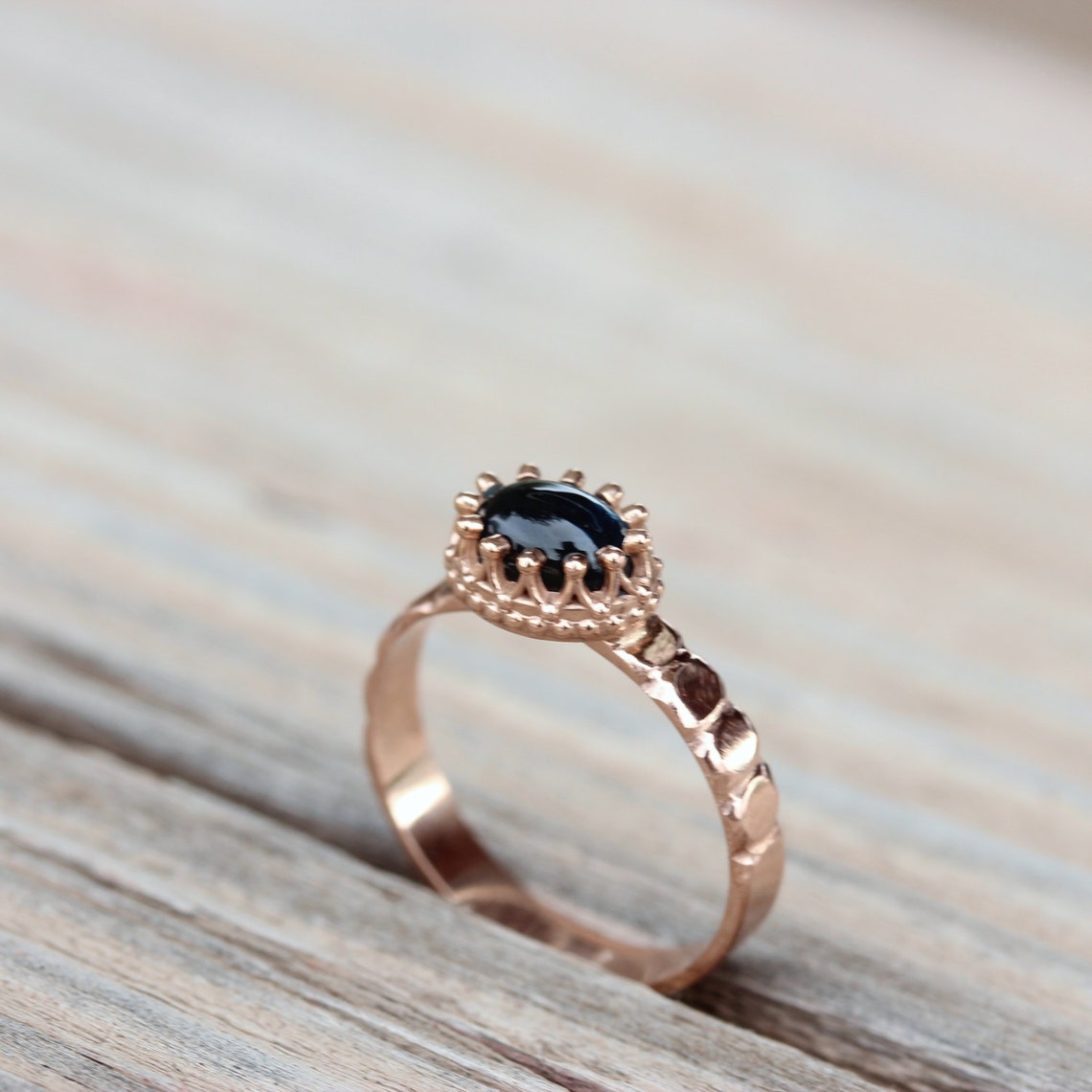 Medieval Inspired Engagement Ring Dark Blue Indicolite - Etsy