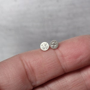 Delicate Tiny 6 Diamond Starburst Stud Earrings Silver Cosmic Sparkle Gray Twinkle Cute Inspirational Graduation Gift Idea Dreisternchen image 6