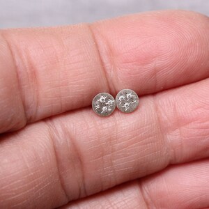 Delicate Tiny 6 Diamond Starburst Stud Earrings Silver Cosmic Sparkle Gray Twinkle Cute Inspirational Graduation Gift Idea Dreisternchen image 7