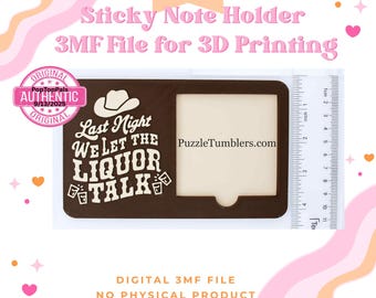 Last Night Sticky Note Holder: Digital Download - 3D STL/3MF - File for 3D Printing