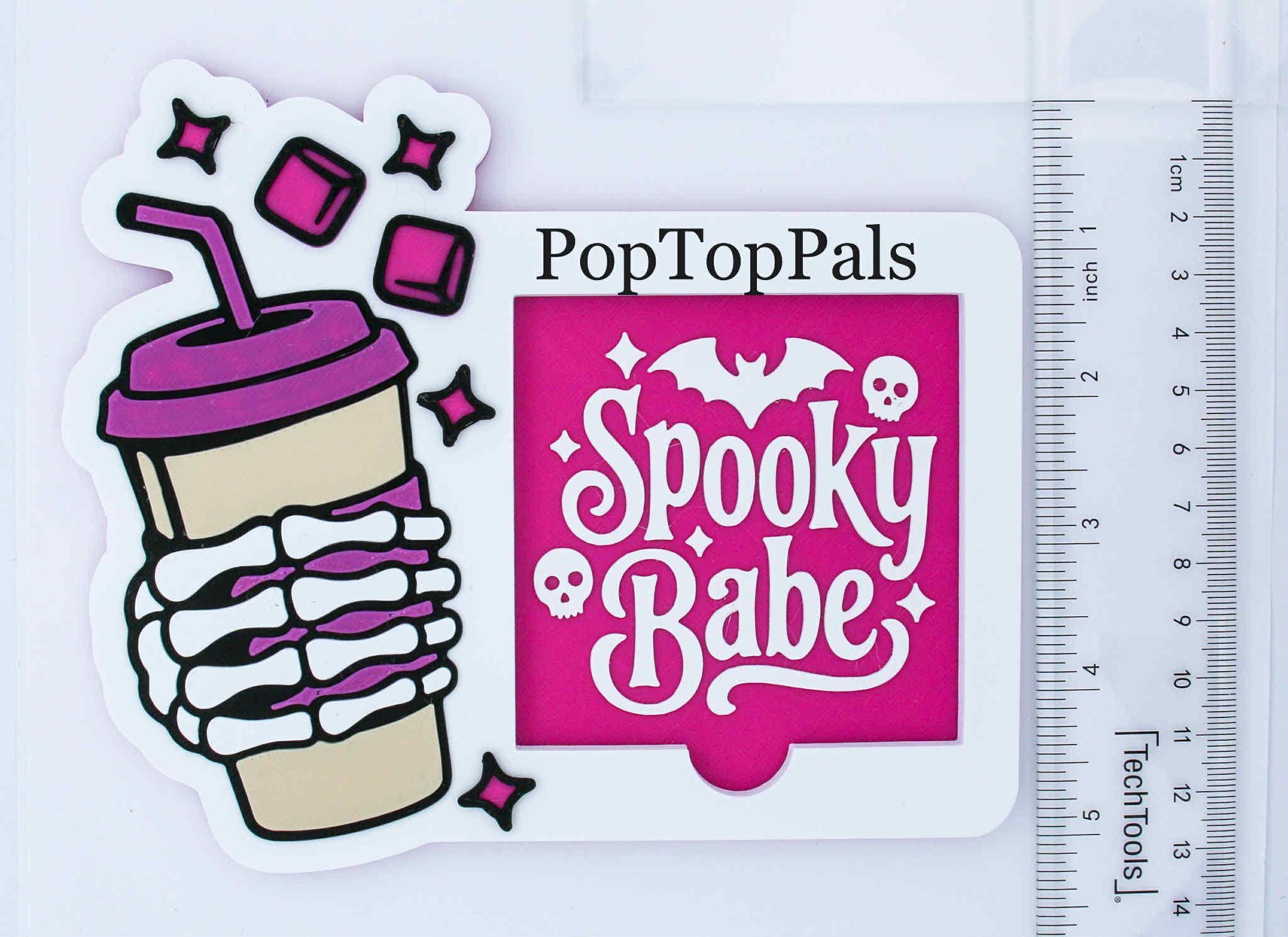 Iced Coffee Spooky Babe Skeleton Halloween Themed Sticky Note Holder ...