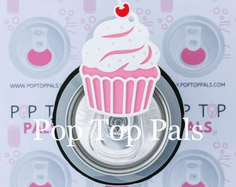 Pop Top Pal -XL Cupcake Pop Soda Can Tab Opener, Pop Top Opener, Soda Can Opener, Cute Cake Soda Can Opener, 3D Printed Fun Cupcake Keychain