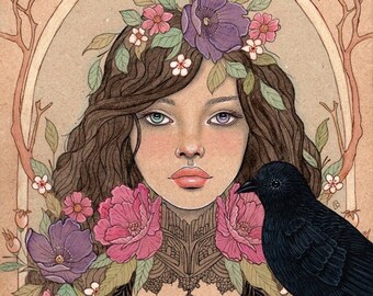 Morgan Le Fay 8x10 signed fine art print