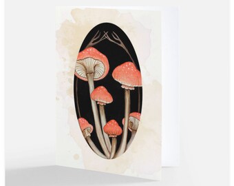 Orange Crush Mushroom Notecards with envelopes